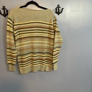 Liz Claiborne Striped Long Sleeve Sweater Size Medium w/Sequin